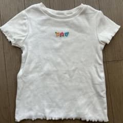 ZARA ホワイト 花刺繍 Tシャツ 86cmのサムネイル