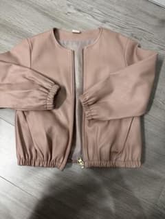キッズ フェイクレザー ジャケット 120cmのサムネイル