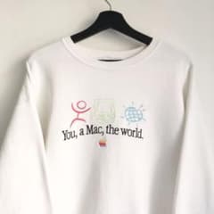 希少 古着 90s Apple Macintosh スウェット 刺繍ロゴ 激レアのサムネイル