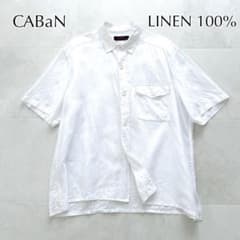 希少✨CABaN キャバンソルビアッティリネン半袖オーバーサイズシャツホワイトL 希少✨CABaN キャバンソルビアッティリネン半袖オーバーサイズシャツ