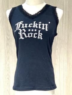.*]様 レース付きブラックタンクトップ 'Fuckin' Rock'のサムネイル