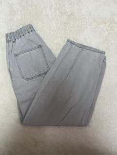 子供用　デニムパンツ　グレー　ゴムウエストのサムネイル