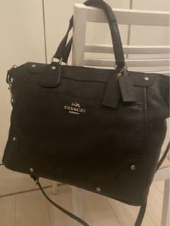 COACH レザー トートバッグ  2way 　黒のサムネイル