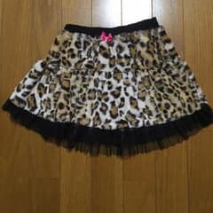 【美品】女の子ヒョウ柄パンツスカートのサムネイル