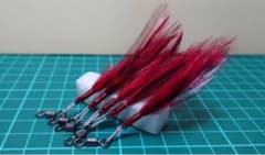 くわせアキアジ１８号赤毛鉤シングルフック５本セットのサムネイル