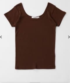 SCOOP NECK Tシャツ　moussyのサムネイル