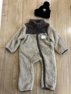 pairmanon ボアカバーオール 80cm ニット帽のサムネイル
