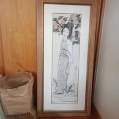 版画 額装品 美人画 木版画 柿の木の下の女性　竹久夢二 版画 額装品 美人画 木版画 柿の木の下の女性 竹久夢二 - メルカリ