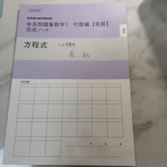 体系問題集数学1  代数編　発展　方程式　完成ノートのサムネイル