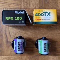期限切れ35mmフィルム 4本セット Rollei Kodak ILFORD