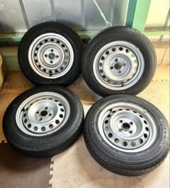 【2023年製】DUNLOP 155/80R14 4本 純正鉄ホイール付 2024年製】DUNLOP 155/80R14 4本 純正鉄ホイール付 - メルカリ
