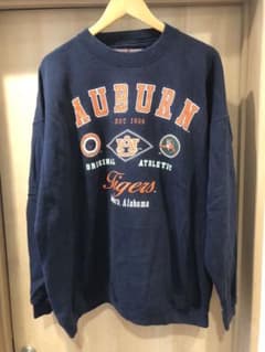 AUBURN クルーネック スウェット ネイビー 古着のサムネイル