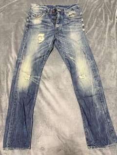 G-STAR RAW 3301 デニムパンツ ダメージ加工　28のサムネイル