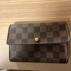 ｔｔｎ様専用　ダミエ柄三つ折り財布 ブラウンのサムネイル
