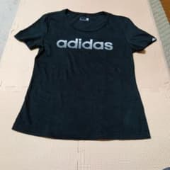 adidas 半袖Tシャツ ブラック ロゴプリントのサムネイル