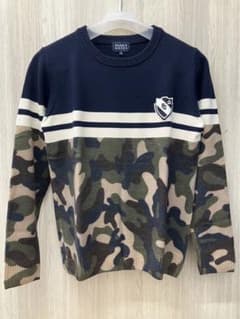 美品 パリーゲイツ メンズ ニット セーター カモフラージュ ネイビー 美品 パリーゲイツ メンズ ニット セーター カモフラージュ ネイビー