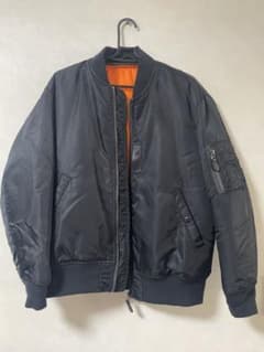 GU MA-1 ブルゾン ジャケット Mサイズ ブラック 黒 中綿入りのサムネイル