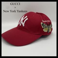 GUCCI × New York Yankees バタフライ 蝶 刺繍 帽子 GUCCI × New York Yankees バタフライ 蝶 刺繍 帽子 | Mercari