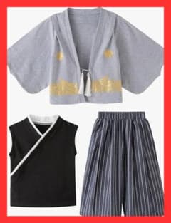 子供服　男の子袴風着物セットのサムネイル