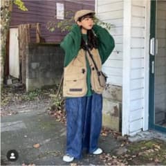 バルーンカーゴパンツ　古着　デニム　ジーンズ　スウェット　モエちゃんのサムネイル
