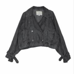 TENCEL DENIM SHORT TRENCH COAT - メルカリ
