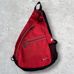 NIKE ワンショルダー 90s Y2K アーカイブ 赤黒 ボディバッグ - メルカリ