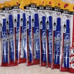 マッキーノック　青 10本　YYSS6-BL　油性ペンのサムネイル