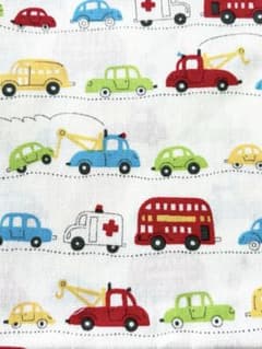 ★値下げ★ 車柄 生地110cm幅x111cmのサムネイル