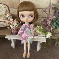 ネオブライスアウトフィット♡オーダー浴衣 ネオブライスアウトフィット♡カワイイ♪絞り柄ピンクの甚平♪ 浴衣
