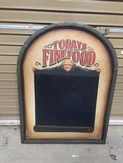 TODAYS FINE FOOD ブラック　看板 アンティーク　ビンテージ　黒板 TODAYS FINE FOOD ブラック 看板 アンティーク ビンテージ 黒板 - メルカリ