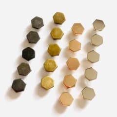 六角形 ハニカム カシメ 4色 40個セット　レザークラフト  革細工にのサムネイル