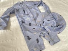Thumbnail of 恐竜柄ラッシュガード 水色 帽子付き　80〜90cm