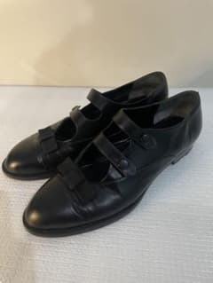 COMME des GARCONS 80s レザーシューズ ダブルストラップ 黒 COMME des GARCONS 80s レザーシューズ ダブルストラップ 黒 - メルカリ