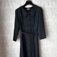☆Excellent condition [Restrose] Black long dress, long sleeves, women's, with belt