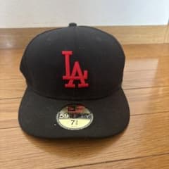 NEW ERA LAキャップ 黒赤 7 3/8のサムネイル