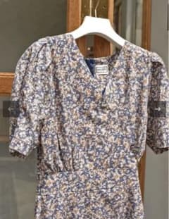 KATRIN TOKYO 花柄 Vネック マキシワンピース ネイビーのサムネイル
