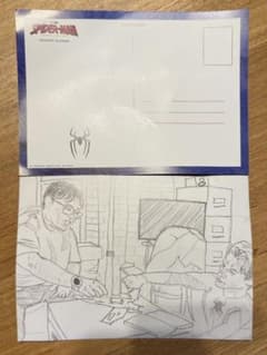 Two postcards given as a gift to moviegoers at the Spider-Man: Brand New Day event.