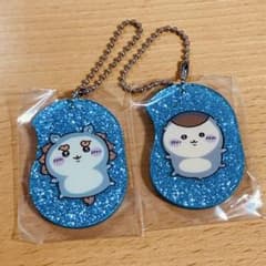 ラメアクリルキーホルダー　くりまんじゅうとシーサー　2個セットのサムネイル
