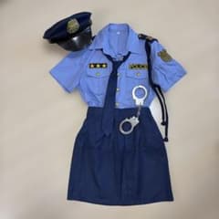 【即日発送可】ポリス コスプレ 衣装 5点セット ハロウィン 仮装 警察官　Lのサムネイル