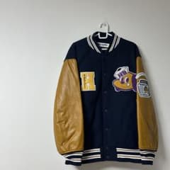 STUDIO SEVEN × GUコラボ スタジャン M ネイビー/オレンジのサムネイル