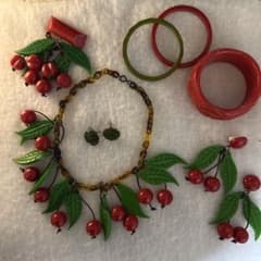 ヴィンテージ チェリー アクセサリーセットベークライトBakelite 50