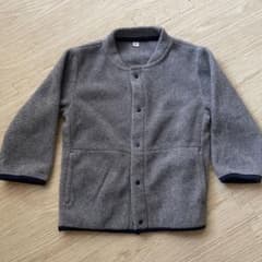 無印良品　フリースジャケット グレー サイズ90のサムネイル