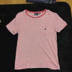 しゅん様専用ポロラルフローレン ピンクボーダーTシャツのサムネイル