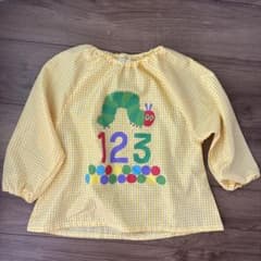はらぺこあおむし 幼稚園 スモック 黄色 チェック　エプロンのサムネイル