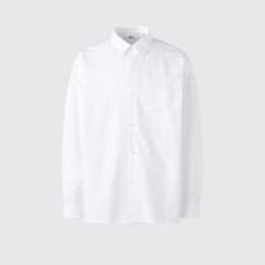 【L】UNIQLO C ブロードオーバーサイズシャツ 白のサムネイル