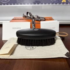 HERMES シューズブラシ 未使用 馬具 ショップディスプレイ エルメス 未使用 シューズブラシ 靴ブラシ シューケア 天然木 天然毛