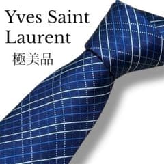 ⭐️イヴ・サンローラン⭐️極美品⭐️高級ネクタイ チェック柄