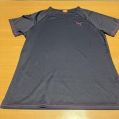 PUMA レディース 半袖 Tシャツ ネイビー　ピンクステッチのサムネイル