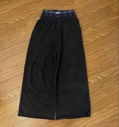 Acne Studios レイヤード ワイドスウェットパンツ ブラック(S) - メルカリ