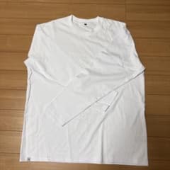長袖Tシャツ ホワイト 無地 シンプル LLサイズのサムネイル